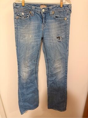 Vigoss Light Blue Boot Cut Jeans with Subtle Distressing Size 31